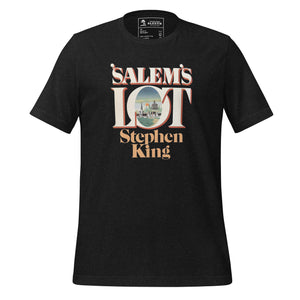 Front view of literary-inspired T-shirt featuring first edition book cover artwork from Stephen King Salem's Lot