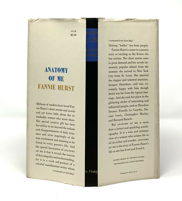Anatomy of Me, Fannie Hurst. First Edition, 1st Printing, Signed to NYC Mayor