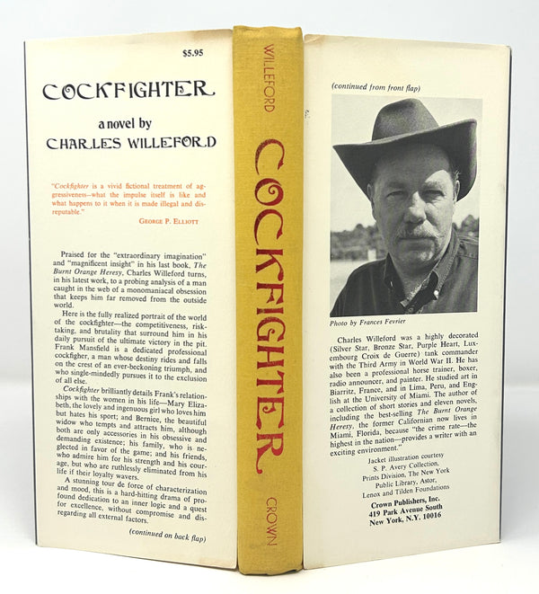 Cockfighter, Charles Willeford. Signed First Hardcover Edition.