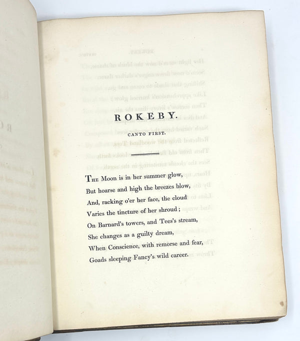 Rokeby [bound with] The Vision of Don Roderick, Sir Walter Scott. First Editions.