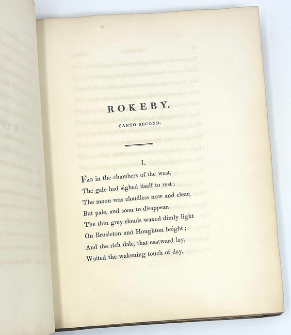 Rokeby [bound with] The Vision of Don Roderick, Sir Walter Scott. First Editions.