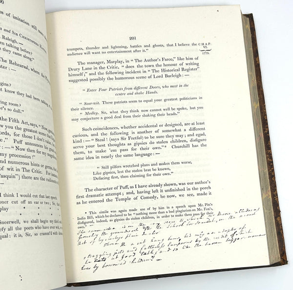 Memoirs of the Life of the Right Honourable Richard Brinsley Sheridan, Thomas Moore. First Edition. Chandos Leigh's Copy.