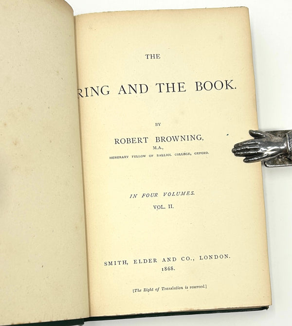 The Ring and the Book, Robert Browning. First Edition.