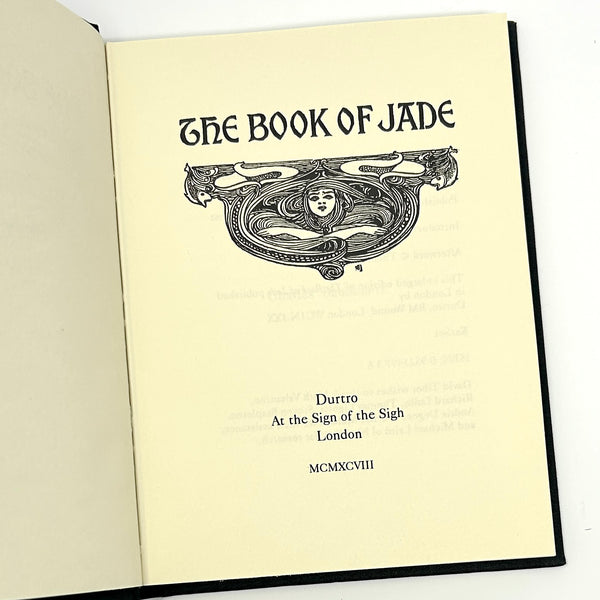 The Book of Jade, David Park Barnitz. Limited Edition.