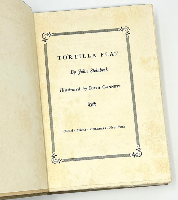 Tortilla Flat, John Steinbeck. First Edition.