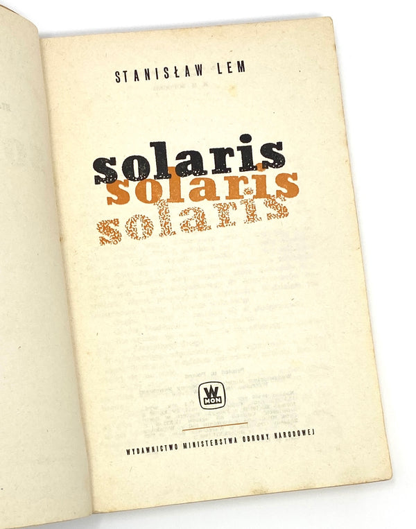 Solaris, Stanislaw Lem. True First Edition, First Printing.