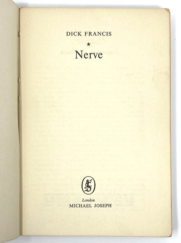Nerve, Dick Francis. Uncorrected Proof.